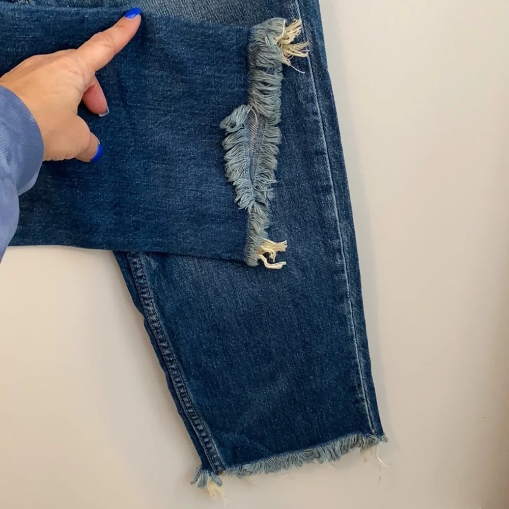 We The Free Regular Low Rise Button Fly Distressed Jeans